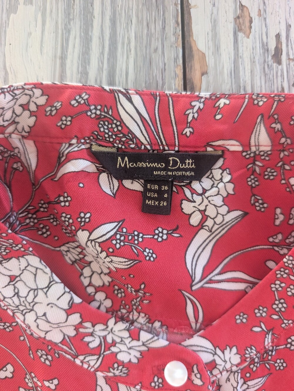 Massimo Dutti Floral Co-Ord Set Tie Front Blouse & Wide Leg Crop Pants Women's 4 - Picture 5 of 9